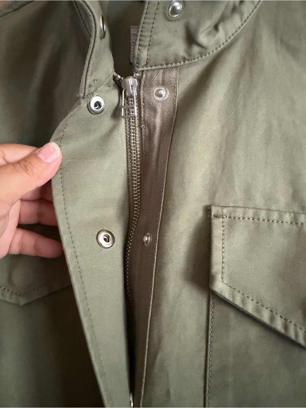 Everlane Khaki Green Utility Field Jacket Size XS - Picture 6 of 11
